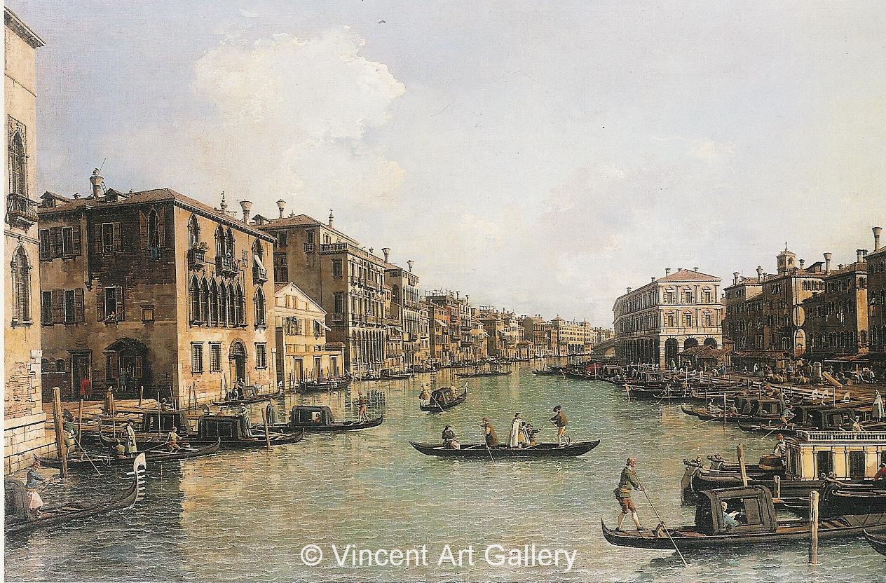 A1044, CANALETTO, Grand Canal from the Campo Santo Sofia towards the Rialto Brdige